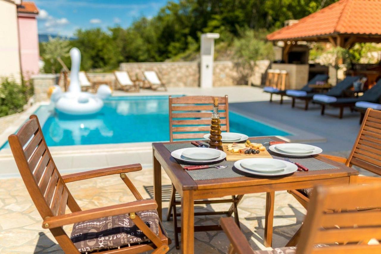 Luxury Villa Allen With Pool Klimno Room photo